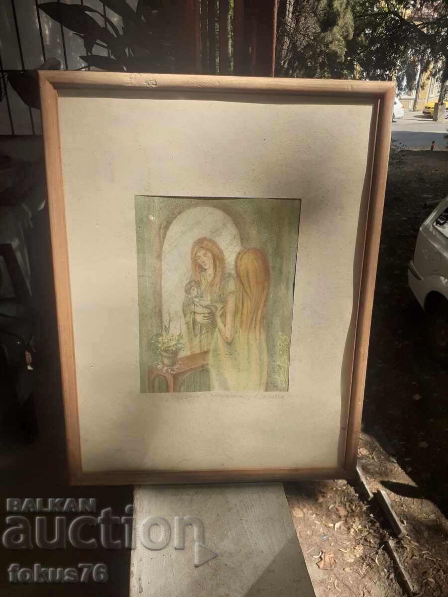 Картина рисунка пастел бъгарски художник подпис посвещение Картина рисунка пастел бъгарски художник подпис посвещение