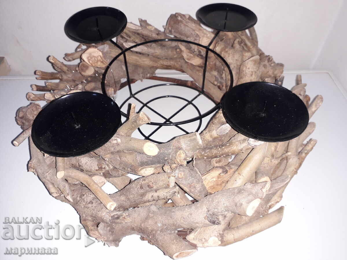 Аукцион ГОЛЯМ МАСИВЕН НОВ ВЕНЕЦ. СВЕЩНИК