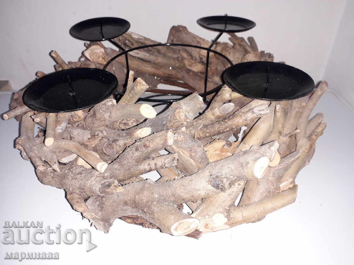 ГОЛЯМ МАСИВЕН НОВ ВЕНЕЦ. СВЕЩНИК - 6