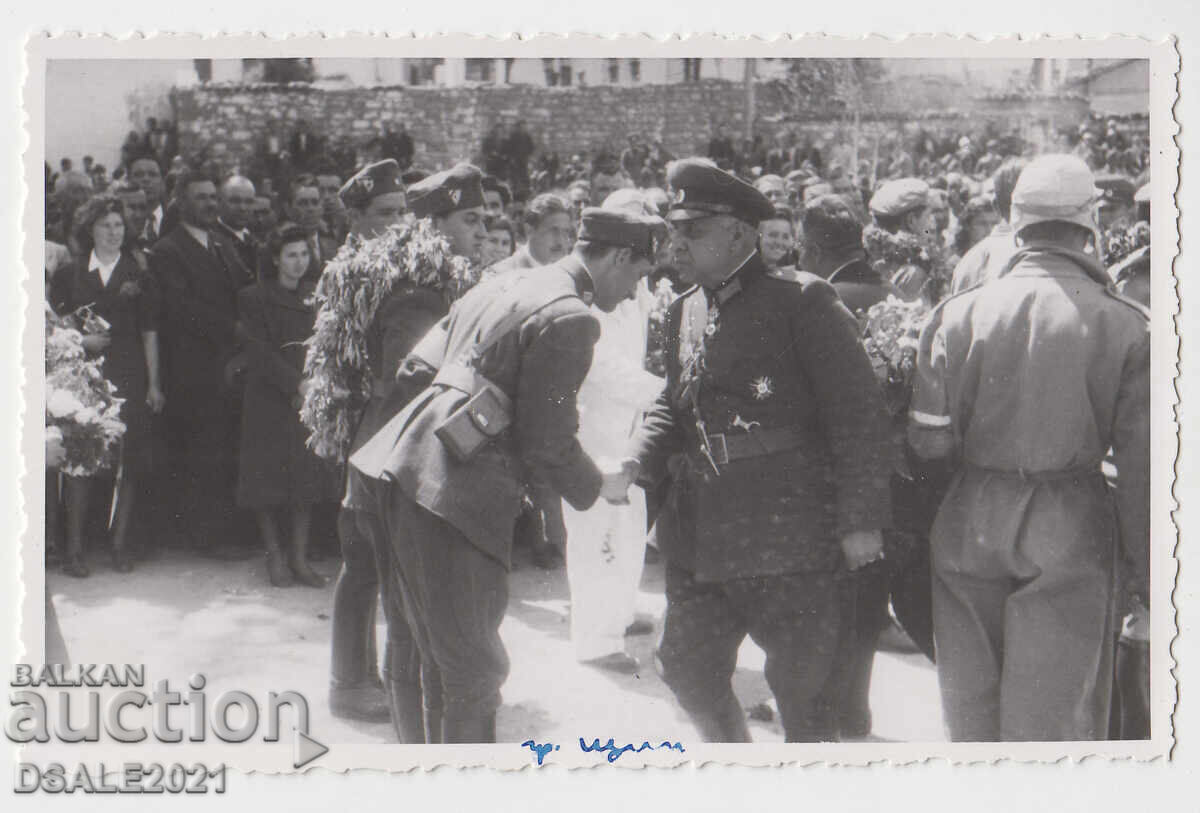 ВСВ Български генерал в Македония ЩИП снимка 13.5x8.6см. ВСВ Български генерал в Македония ЩИП снимка 13.5x8.6см.