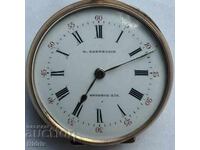 18 kar. CEAS DE BUZUNAR DE AUR cu cheie L. LATTELAIS A GOURNAY