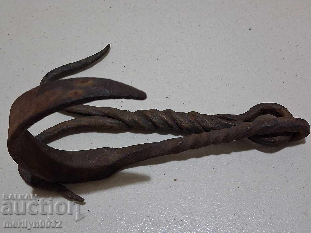 Cârlig vechi forjat pentru jupuit, cârlig dublu fier forjat - 6 Cârlig vechi forjat pentru jupuit, cârlig dublu fier forjat - 6