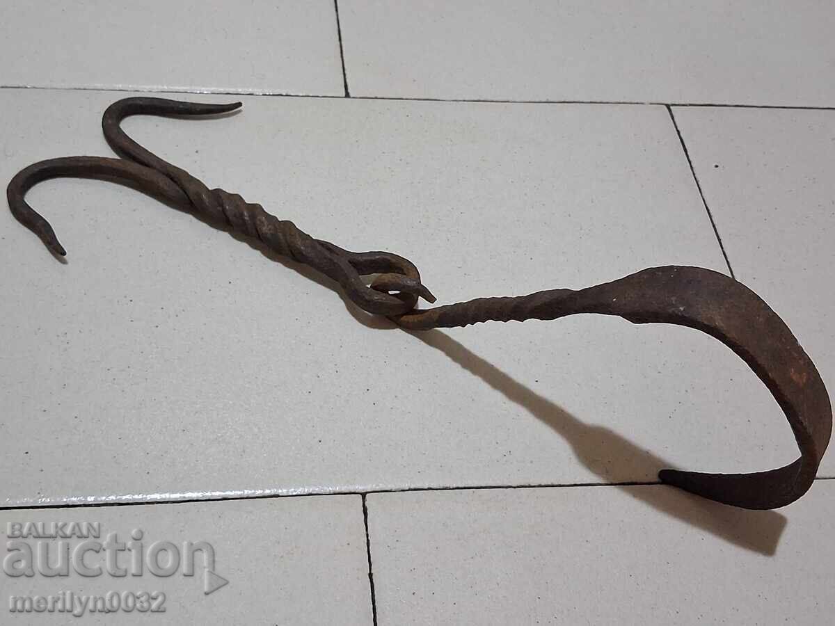Cârlig vechi forjat pentru jupuit, cârlig dublu fier forjat - 7 Cârlig vechi forjat pentru jupuit, cârlig dublu fier forjat - 7