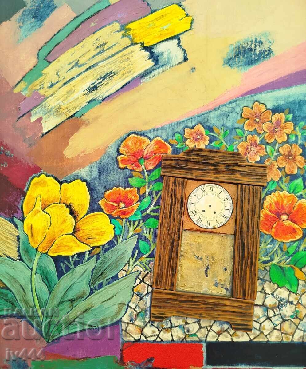 VASIL GENKOV TABLOU VECHI BULGĂRESC ÎN ULEI - FLORI 1998 cu preț 500.00 BGN | € 255.65