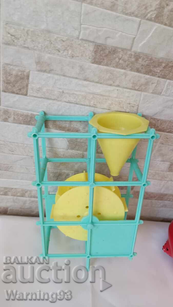 Old toys from the socialist era - spinning top and a set with price 12.00 BGN | € 6.14 Old toys from the socialist era - spinning top and a set with price 12.00 BGN | € 6.14