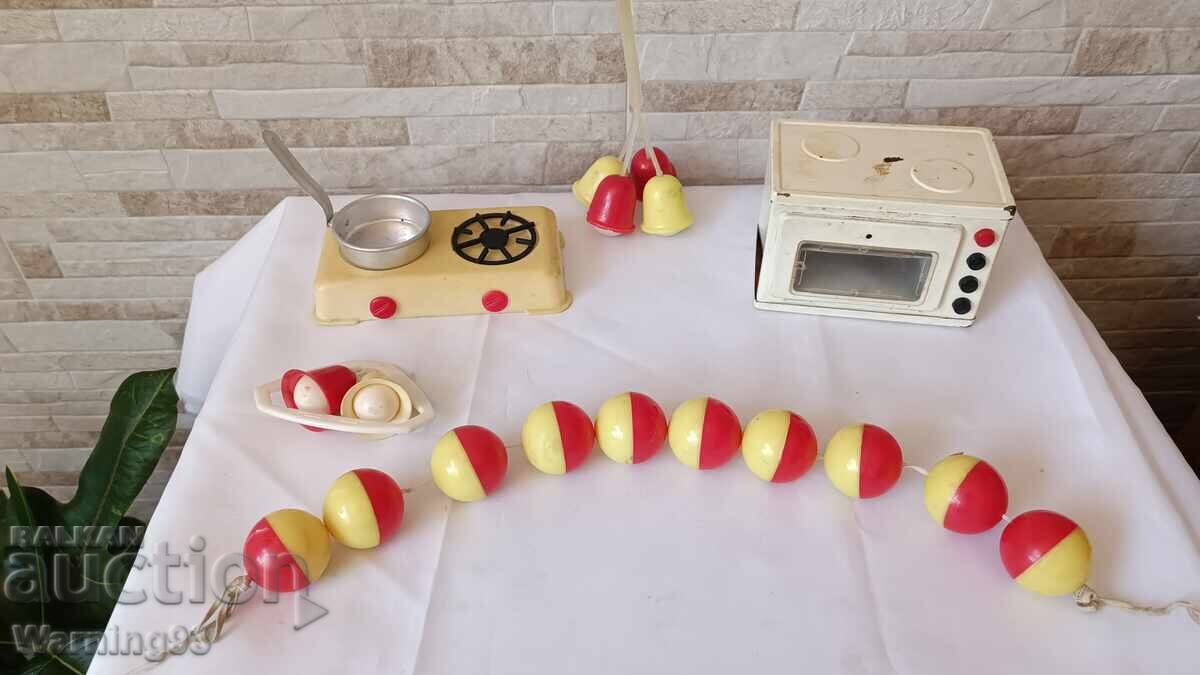 LOT of old toys from the socialist era - stove, hob, and more