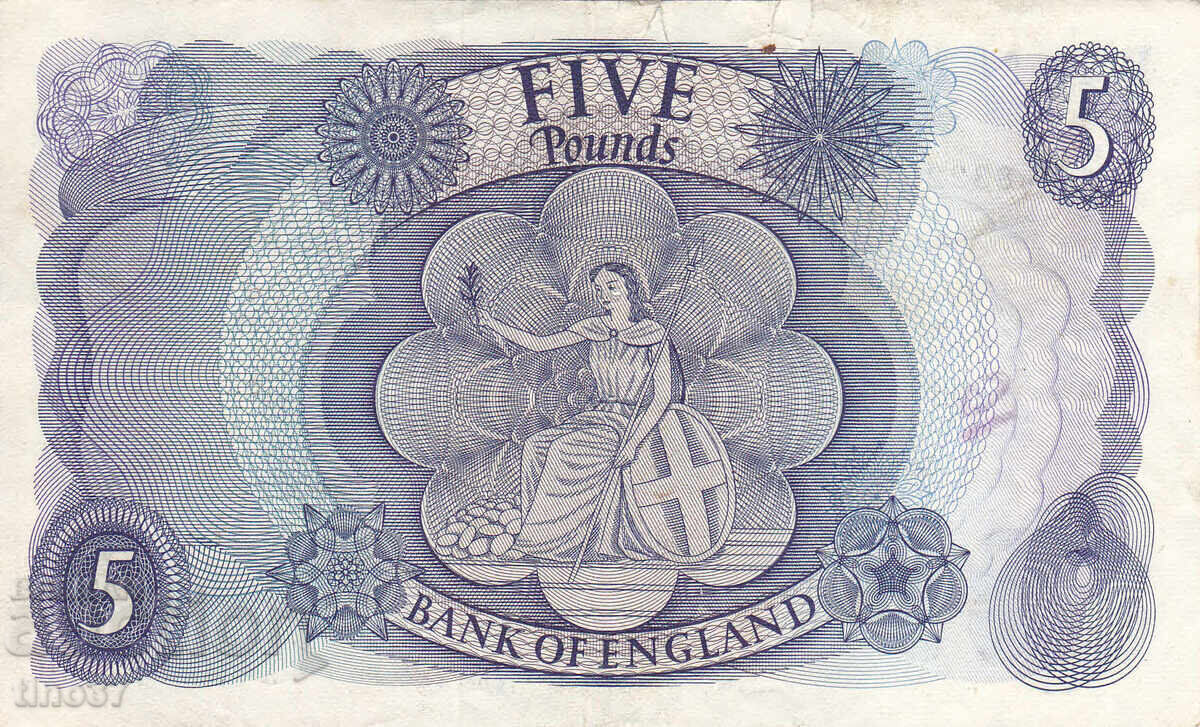 Auction  Tino37 - GREAT BRITAIN - ENGLAND - 5 POUNDS - 1960/77