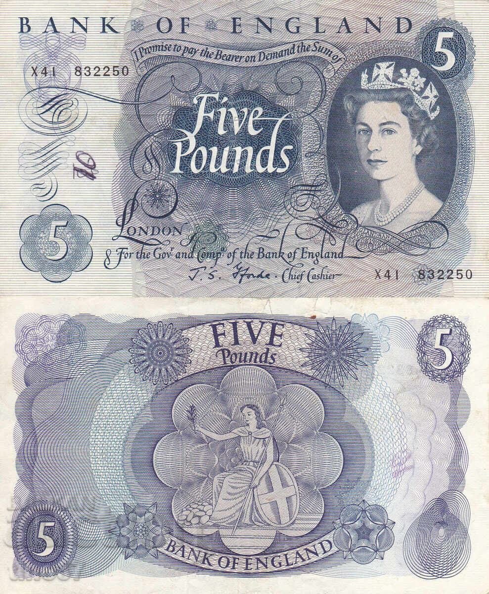 Tino37 - GREAT BRITAIN - ENGLAND - 5 POUNDS - 1960/77