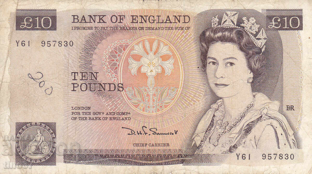 tino37 - GREAT BRITAIN - ENGLAND - 10 POUNDS - 1971/82 with price 34.90 BGN | € 17.84
