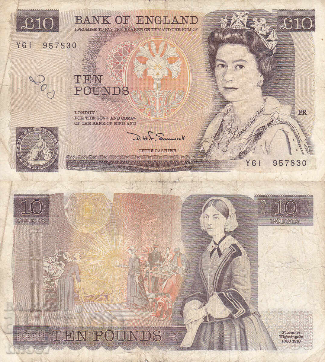 tino37 - GREAT BRITAIN - ENGLAND - 10 POUNDS - 1971/82