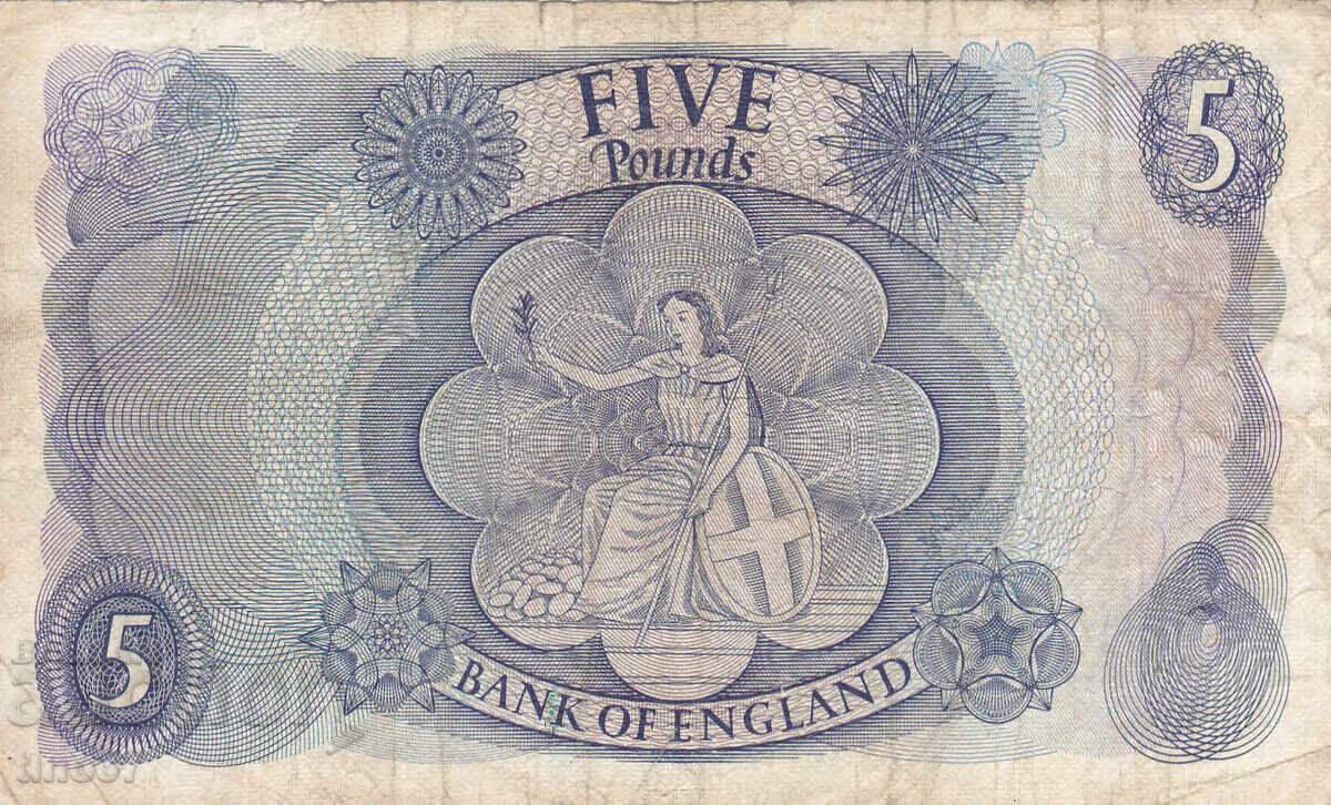Auction  Tino37 - GREAT BRITAIN - ENGLAND - 5 POUNDS - 1960/77