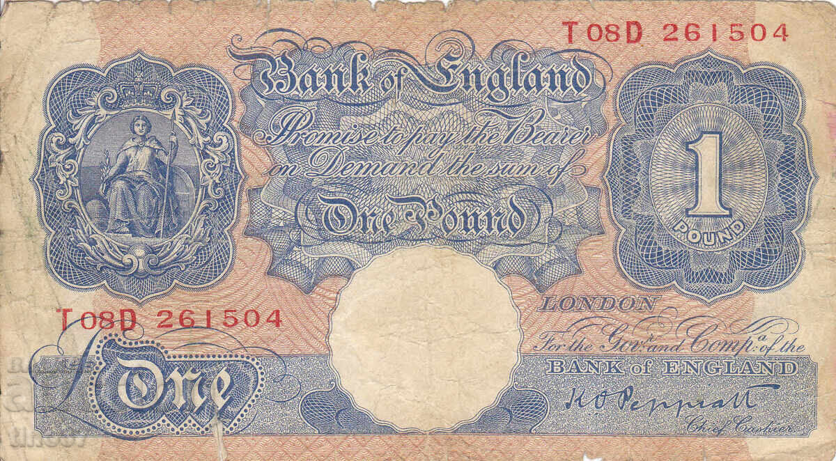 tino37- ВЕЛИКОБРИТАНИЯ - АНГЛИЯ - 1 ПАУНД  - 1940/48г с цена 17.90 лв. | € 9.15
