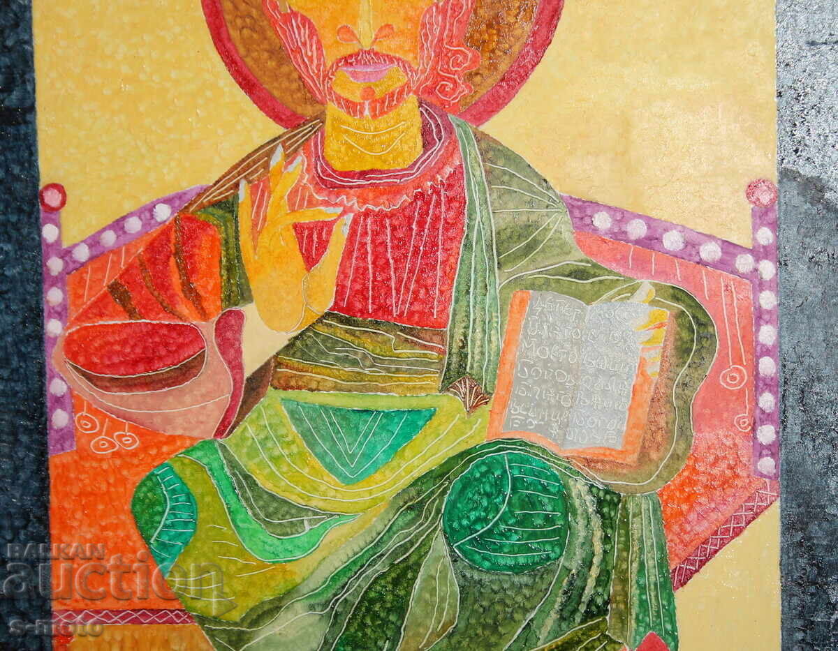 Σύγχρονος Ελαιογραφία Ιησούς Χριστός υπογεγραμμένη με τιμή 400.00 BGN | € 204.52