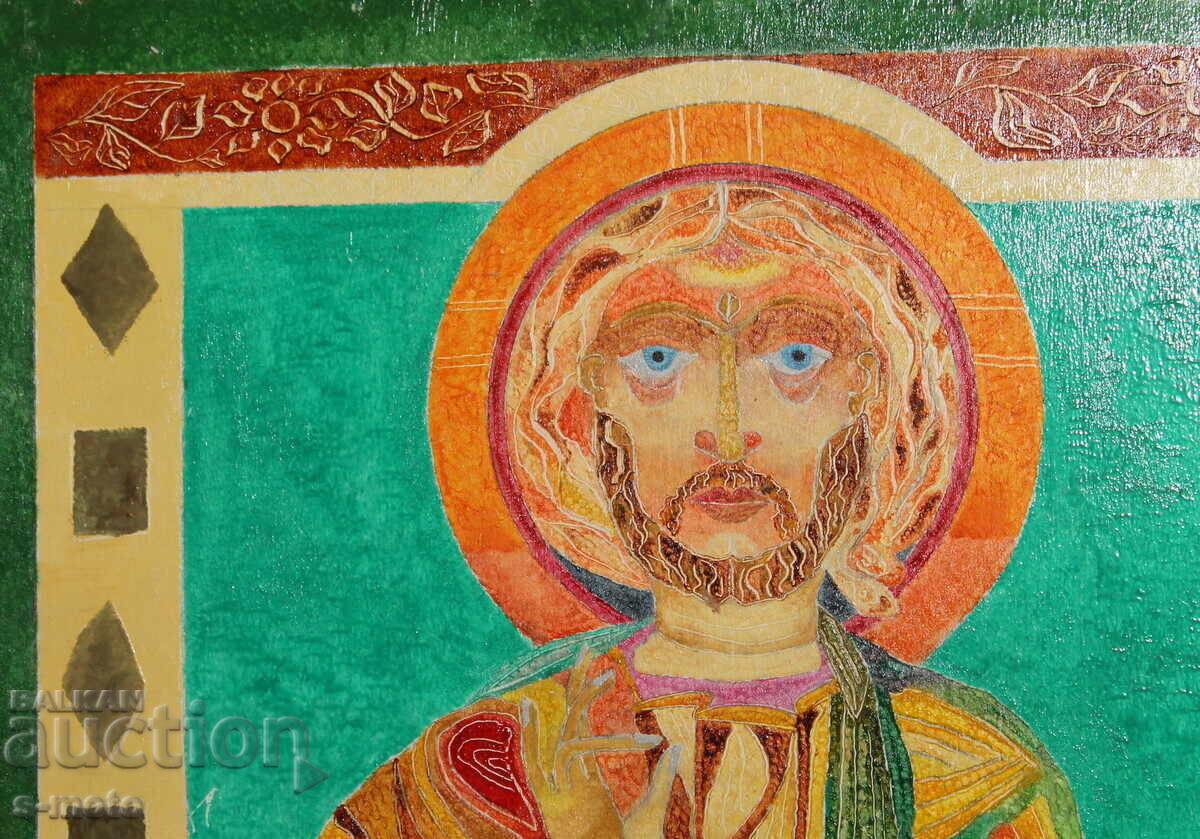 Livrarea Tablou modern în ulei Isus Hristos semnat