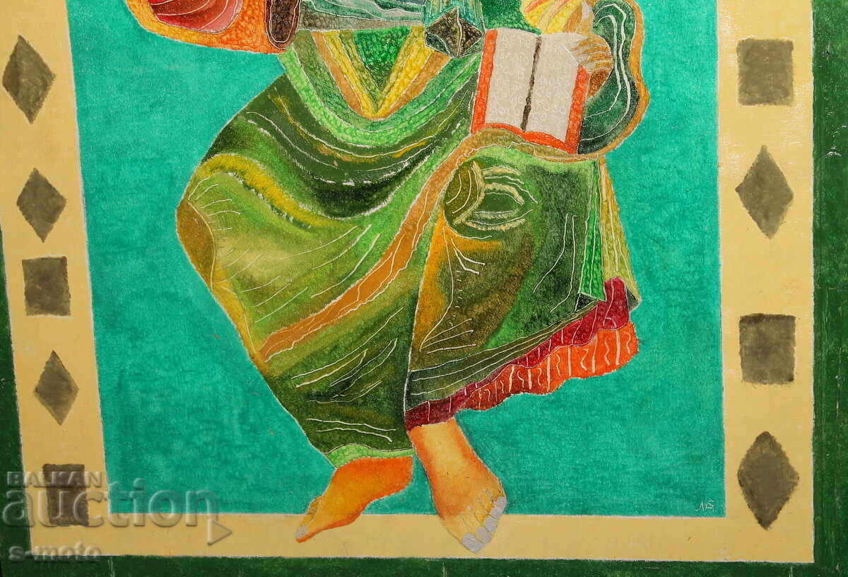 Tablou modern în ulei Isus Hristos semnat - 7