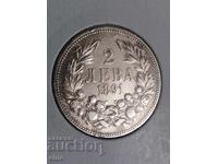 2 LEVA 1891 Silver 835, coin, coins