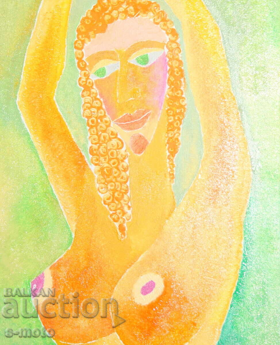 Παράδοση Ελαιογραφία πίνακας γυμνό σώμα φιγούρες υπογεγραμμένο