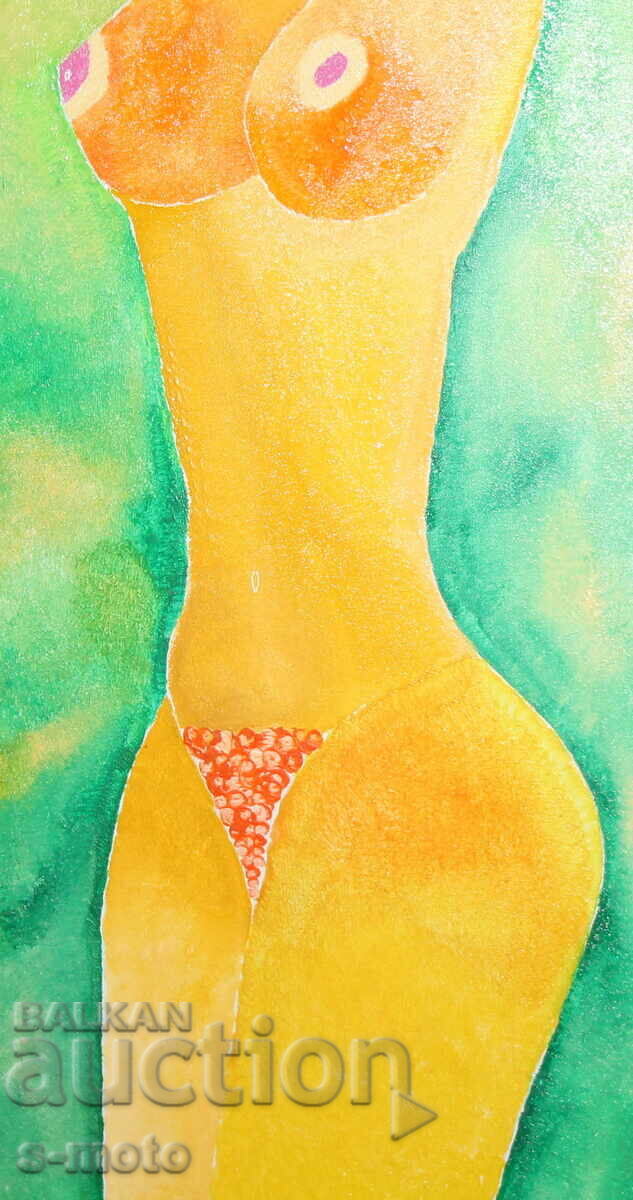 Ελαιογραφία πίνακας γυμνό σώμα φιγούρες υπογεγραμμένο - 7