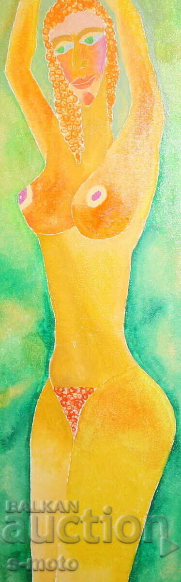 Ελαιογραφία πίνακας γυμνό σώμα φιγούρες υπογεγραμμένο