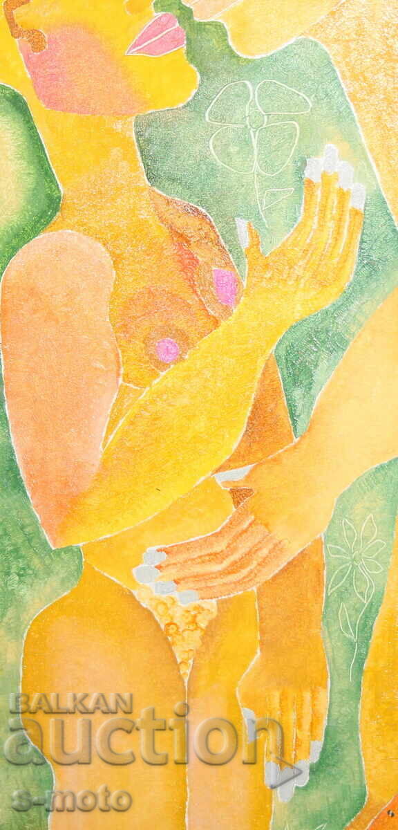 Аукцион Маслени бои картина голо тяло фигури подписана Аукцион Маслени бои картина голо тяло фигури подписана