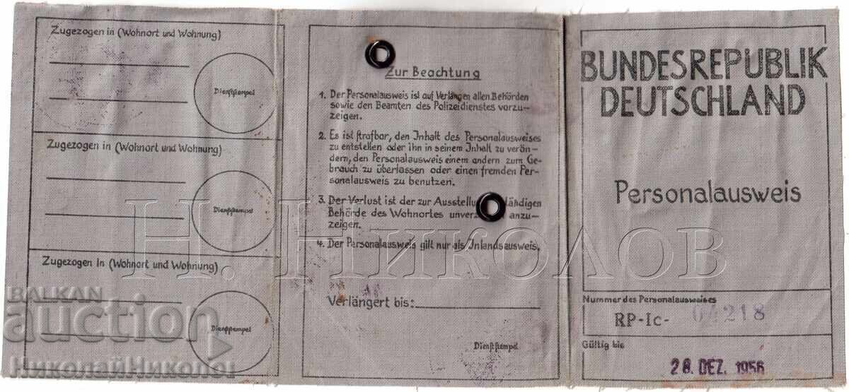 Δημοπρασία 1951 ΠΑΛΙΑ ΤΑΥΤΟΤΗΤΑ ΔΙΑΒΑΤΗΡΙΟ ΓΕΡΜΑΝΙΑ ΟΔΓ Ε096