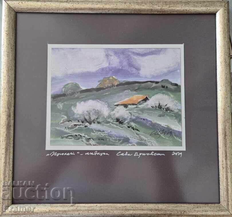 Aкварел от големият български художник Сава Цоновски 12К