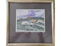 Acuarelă de la marele artist bulgar Sava Țonovschi 12K