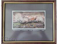 Watercolor by the great Bulgarian artist Sava Tsonovski 12m