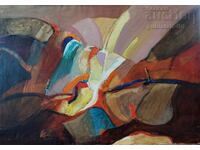 Painting, abstract, artist K. Kalchev, 1989