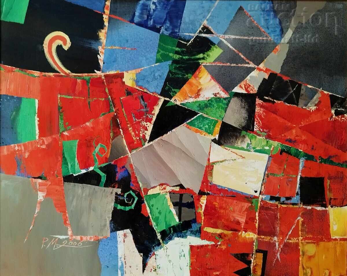 Painting, composition, abstraction, artist Plamen Monev, 2006 with price 3500.00 BGN | € 1789.52