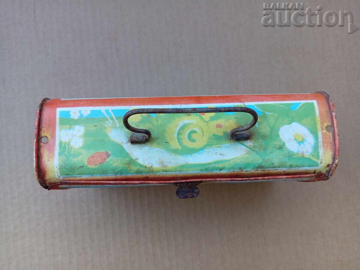 Παράδοση Βίντατζ παιδικό κουτί φαγητού Ρουμανία 60's