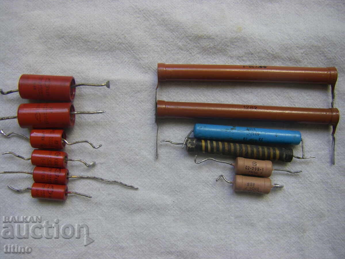 High-voltage capacitors and resistors