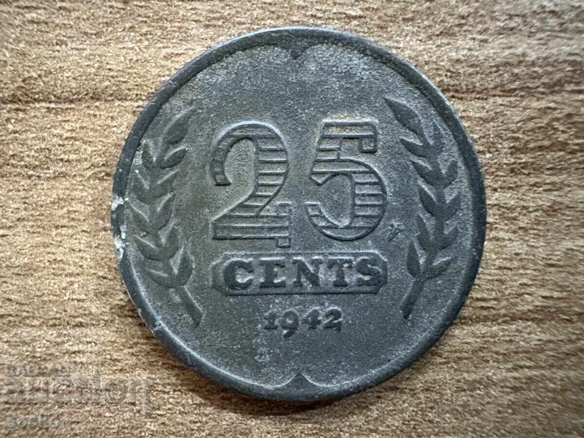 Ολλανδία - 25 λεπτά (1942) Ολλανδία - 25 λεπτά (1942)