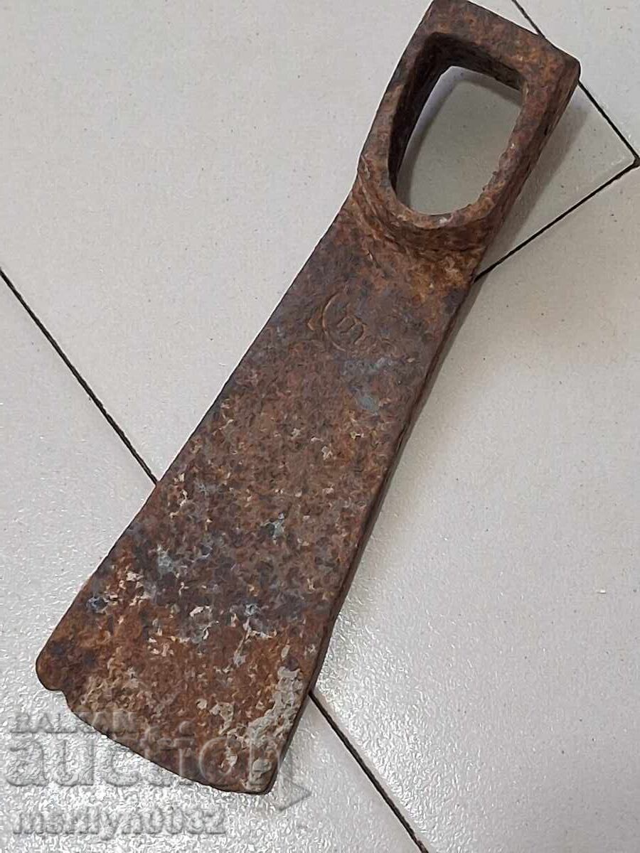 Old forged turnhoe, wrought iron, hoe, blade, axe with price 42.00 BGN | € 21.47