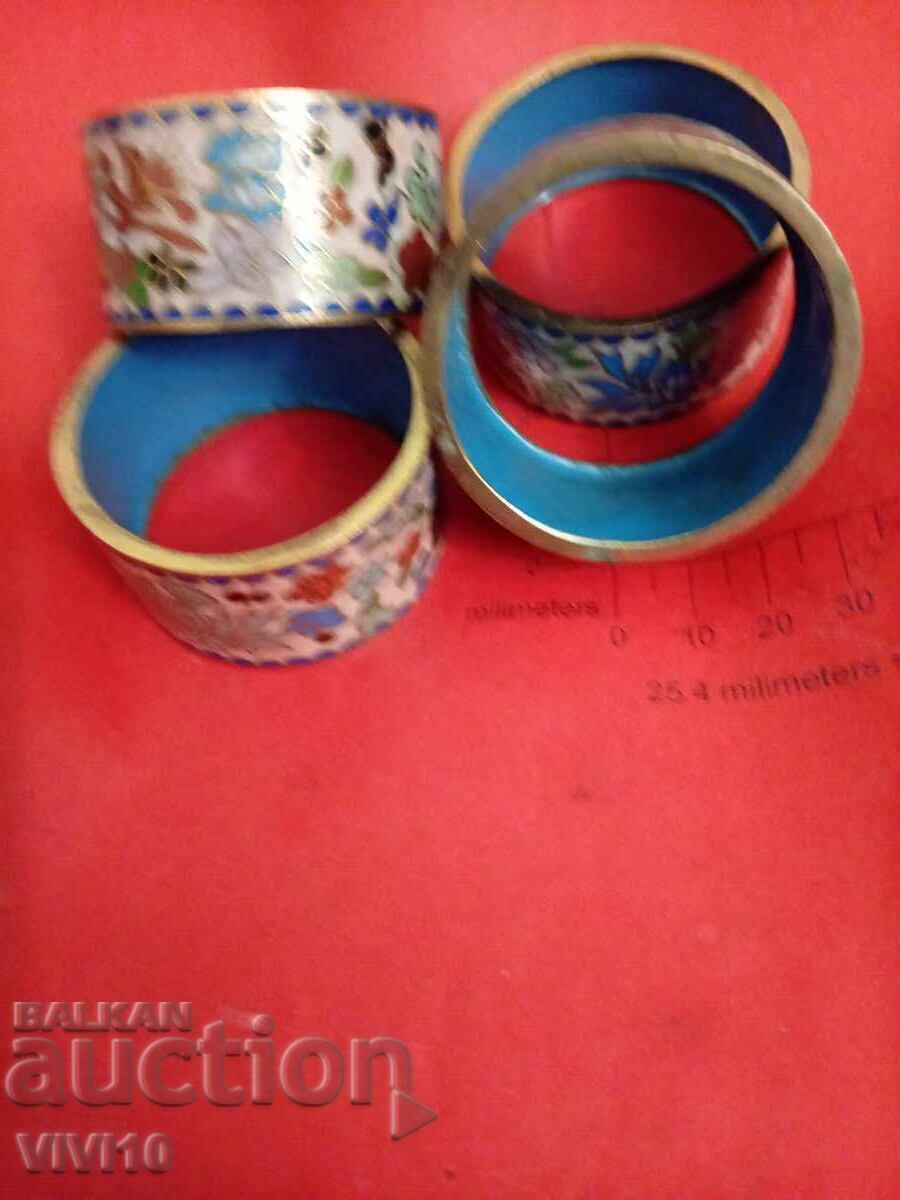 Antique napkin rings, clasps