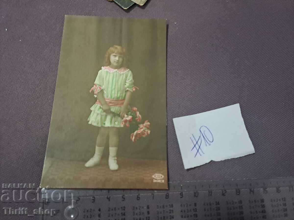 Old postcard - Girl