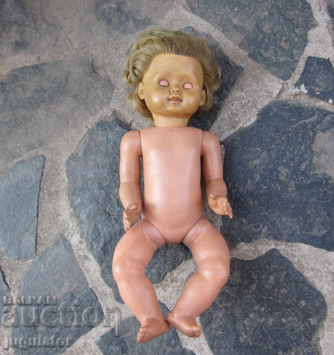 Δημοπρασία Παλιά Γερμανική κούκλα παιχνίδι με γυάλινα μάτια, μαρκαρισμένη