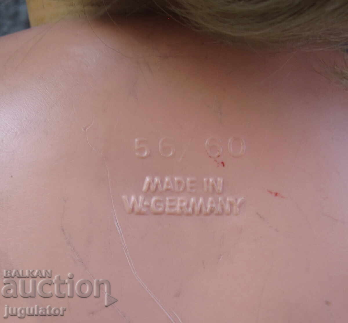 Παλιά Γερμανική κούκλα παιχνίδι με γυάλινα μάτια, μαρκαρισμένη - 7