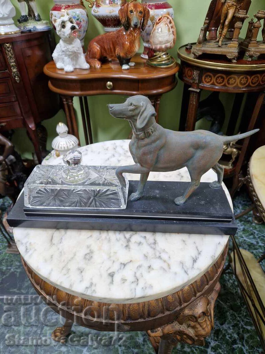 Licitație Veche și frumoasă figurină/statuetă metalică antică franceză Licitație Veche și frumoasă figurină/statuetă metalică antică franceză