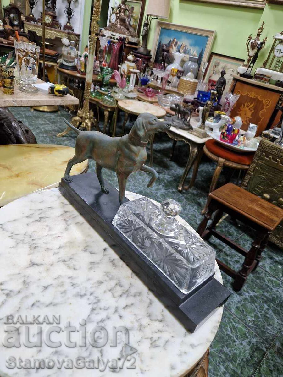 Παλαιό όμορφο αντίκα γαλλικό μεταλλικό ειδώλιο αγαλματίδιο - 6