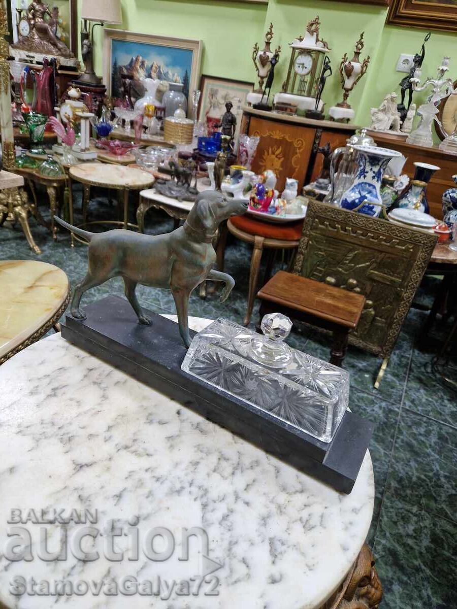 Παλαιό όμορφο αντίκα γαλλικό μεταλλικό ειδώλιο αγαλματίδιο - 7