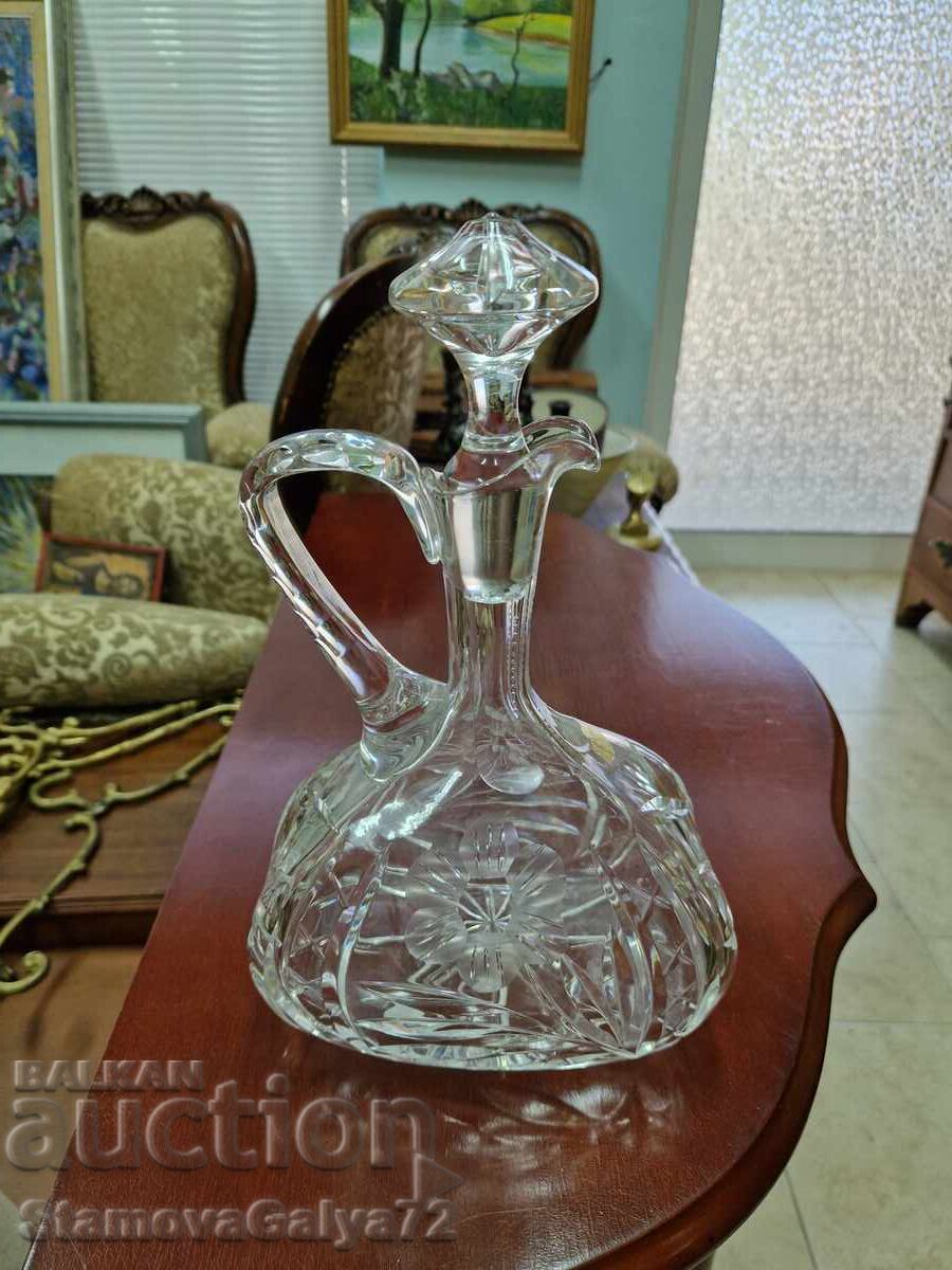 Carafă germană antică din cristal, superbă cu preț 133.00 BGN | € 68.00 Carafă germană antică din cristal, superbă cu preț 133.00 BGN | € 68.00