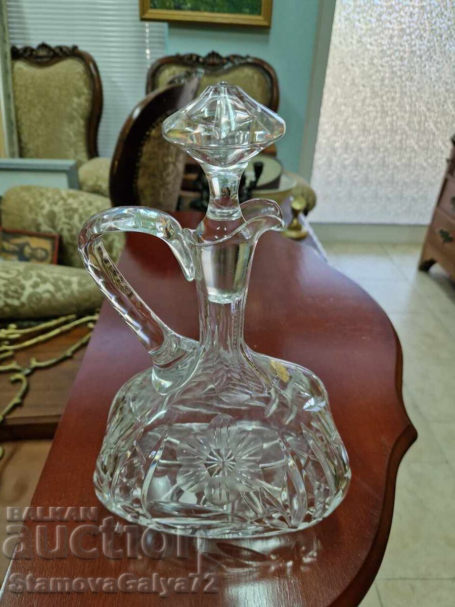 Licitație Carafă germană antică din cristal, superbă Licitație Carafă germană antică din cristal, superbă
