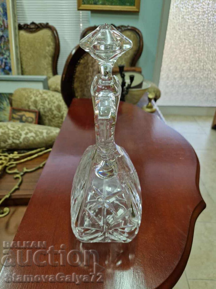 Carafă germană antică din cristal, superbă - 6 Carafă germană antică din cristal, superbă - 6