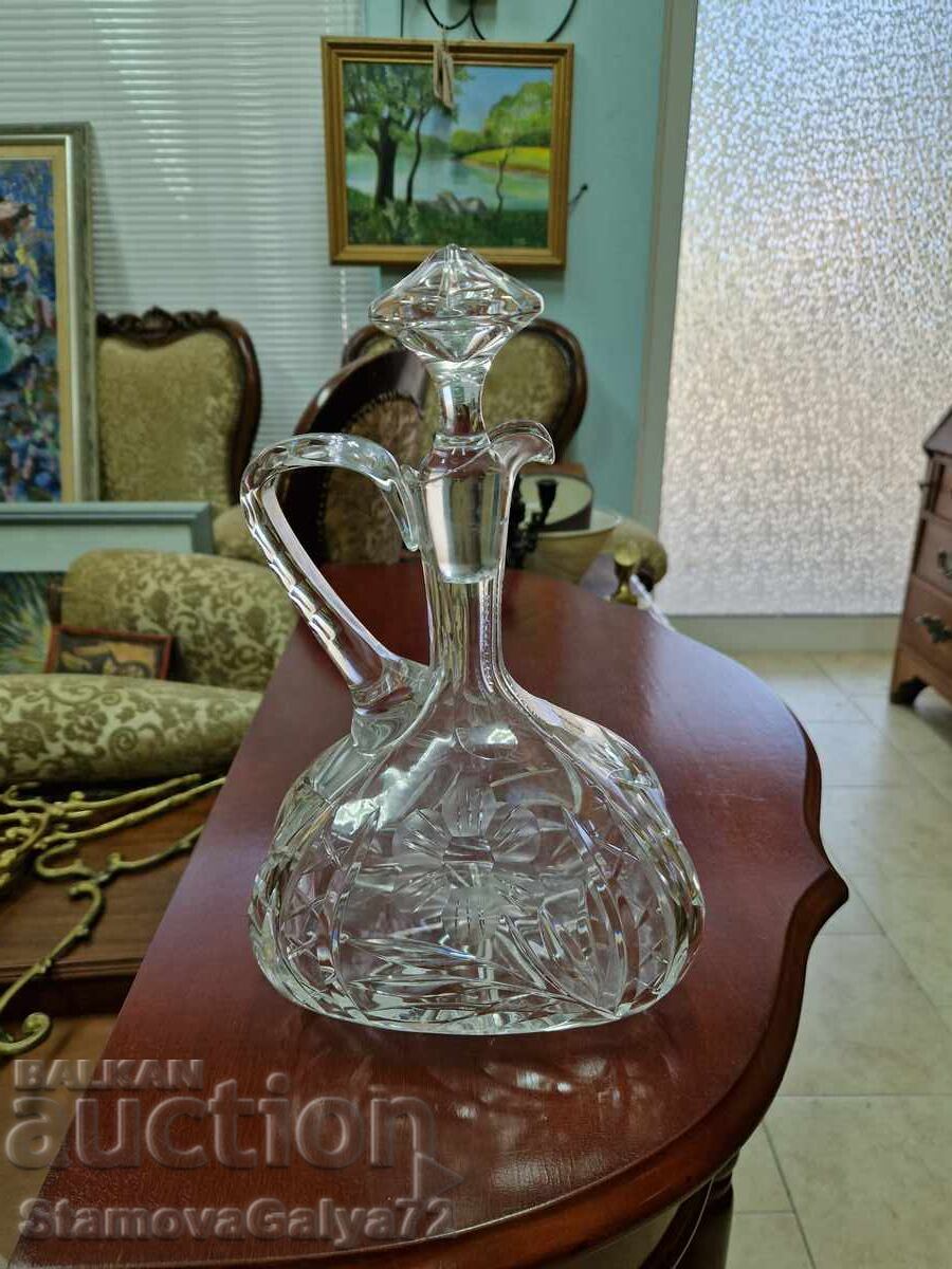 Carafă germană antică din cristal, superbă Carafă germană antică din cristal, superbă