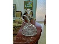 Carafă germană antică din cristal, superbă