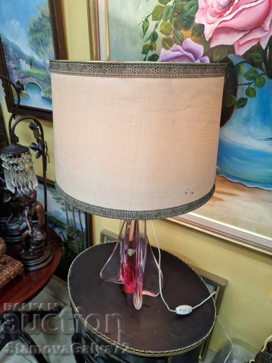 Lampă de masă din cristal belgian antic Val Sent Lambe cu preț 388.00 BGN | € 198.38 Lampă de masă din cristal belgian antic Val Sent Lambe cu preț 388.00 BGN | € 198.38