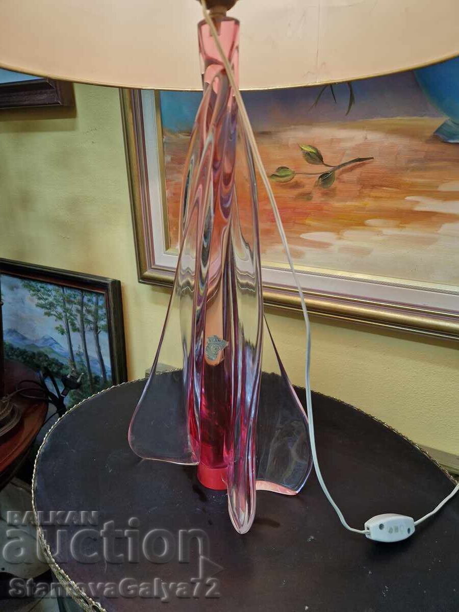 Delivery of Antique Belgian Crystal Table Lamp Val Sent Lambe