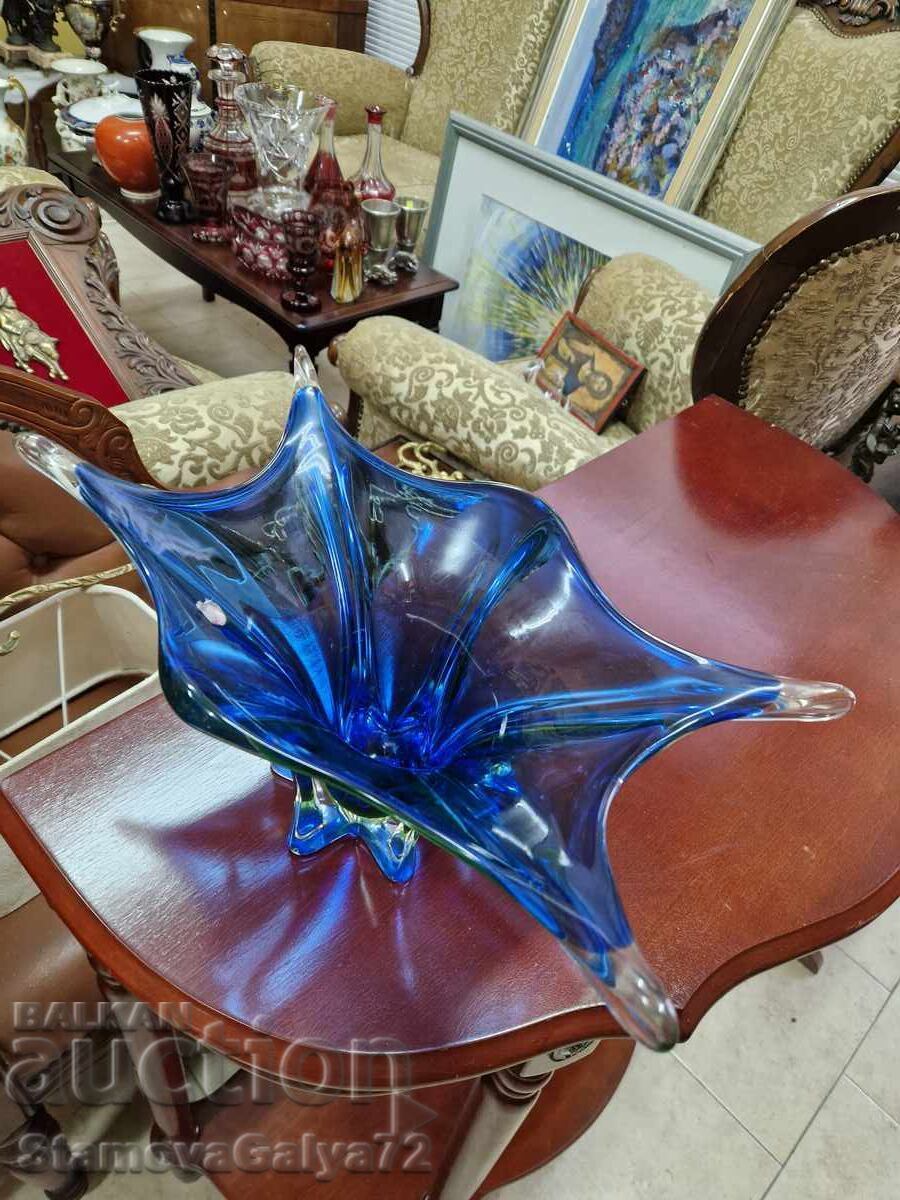 Livrarea Superbă cupă fructieră antică din cristal Bohemia Livrarea Superbă cupă fructieră antică din cristal Bohemia