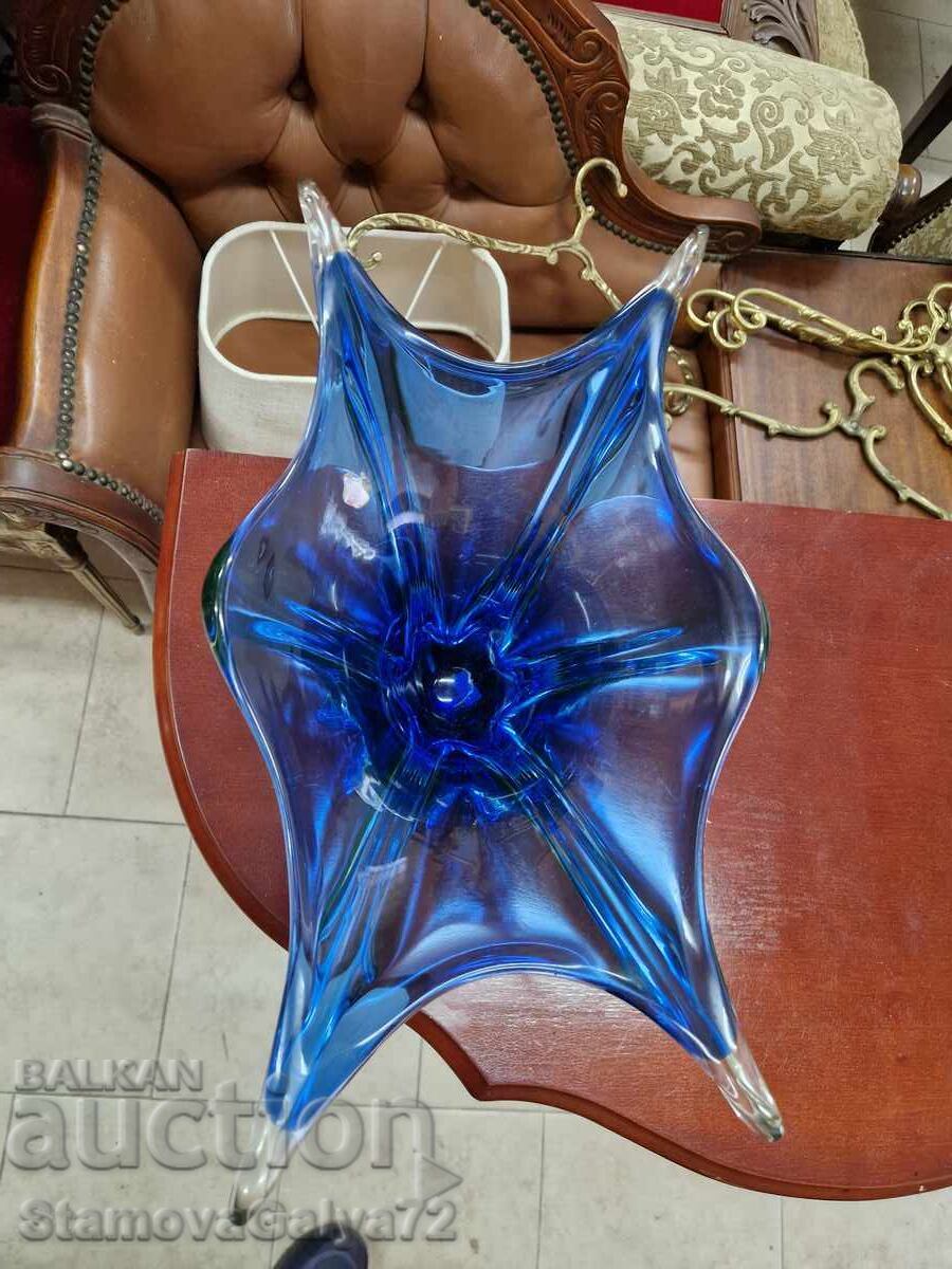 Superbă cupă fructieră antică din cristal Bohemia - 6 Superbă cupă fructieră antică din cristal Bohemia - 6